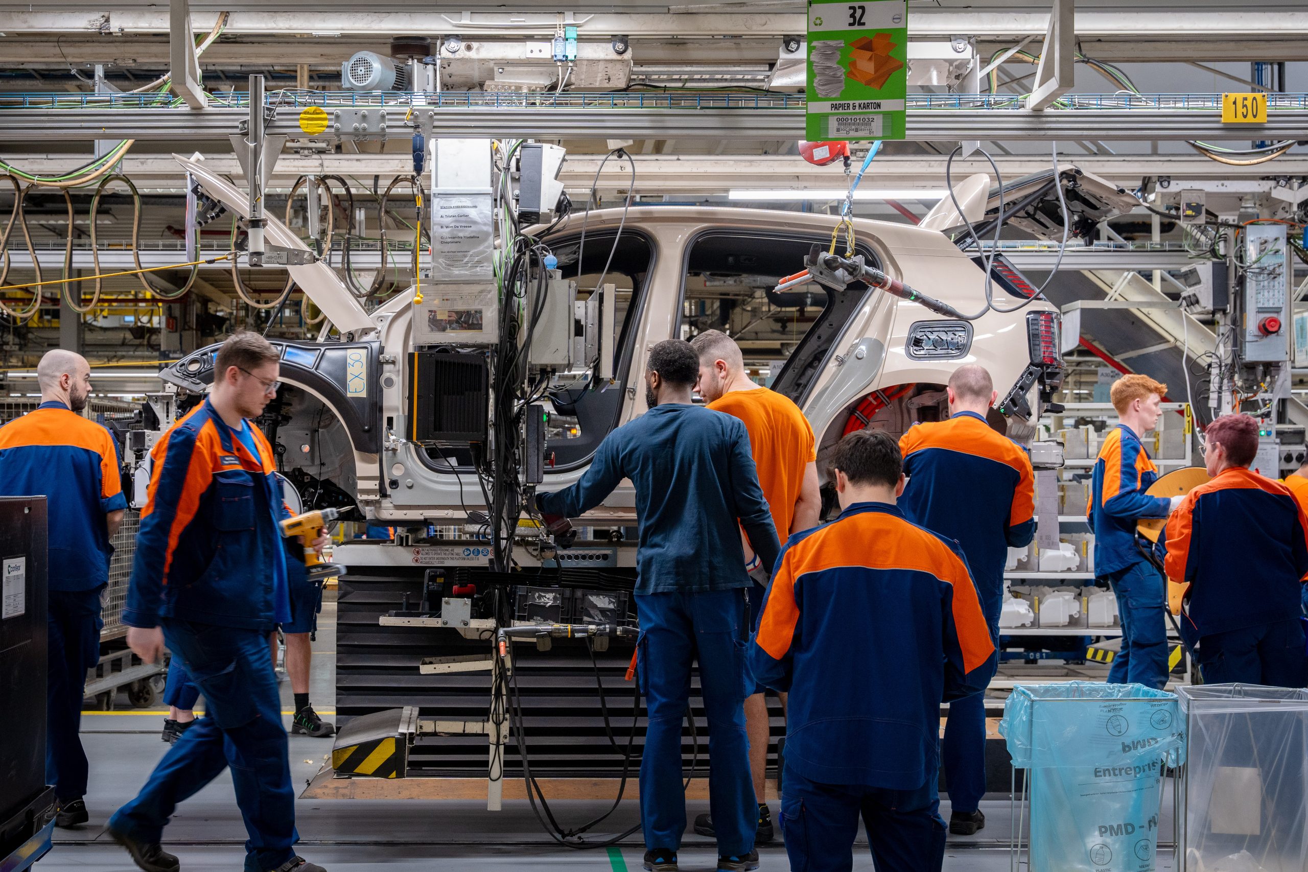 The Volvo Cars EX30 begins production in Europe, in the Volvo Cars Ghent plant in Ghent, Belgium.
